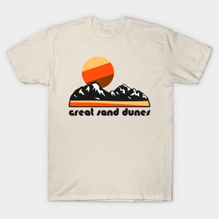 Retro Great Sand Dunes ))(( Tourist Souvenir National Park Design T-Shirt